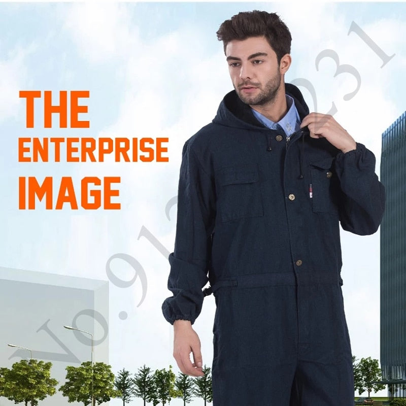 Denim Welder Suit Work ClothingCoveralls Dust Proof