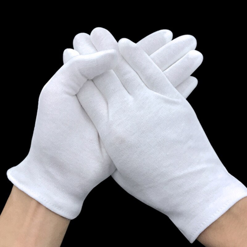 1/20Pairs White Soft Cotton Work Gloves