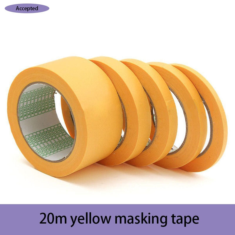 20M Yellow Masking Tape High adhesive tape